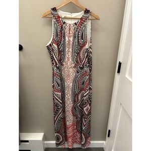 Db Established 1962 Dress 14 Maxi Sleeveless Geometric Empire Waist